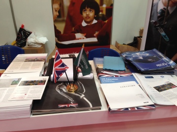 The wealth of information on the UKTI stand (including our brochures!)
